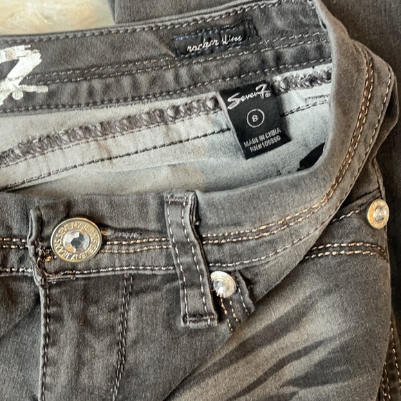 Seven7 Rocker Bootcut Rhinestone Jeans - Picture 4 of 10